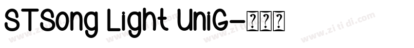 STSong Light UniG字体转换
